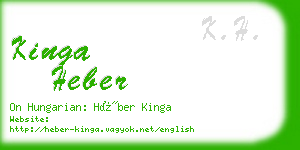 kinga heber business card